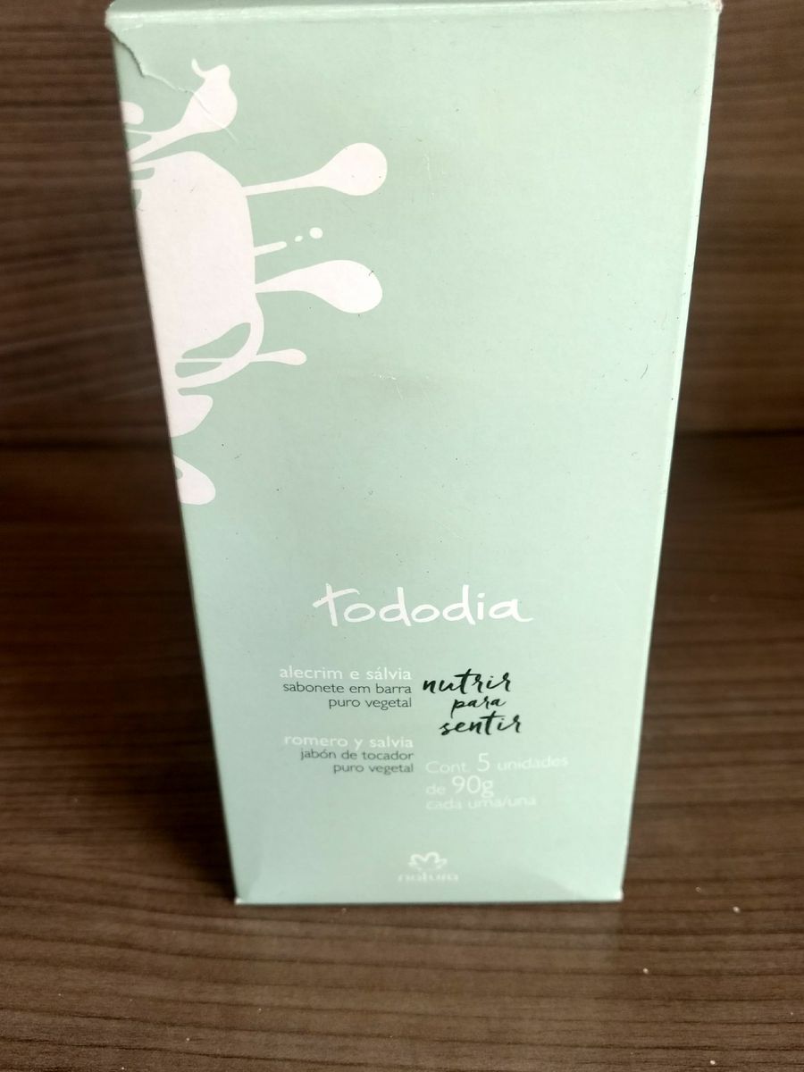sabonete em barra puro vegetal alecrim e sálvia 5 unidades 90g - cosméticos natura