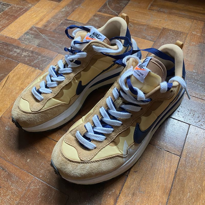 Sacai X Nike Vaporwaffle Sesame And Blue Void Rp | Nike