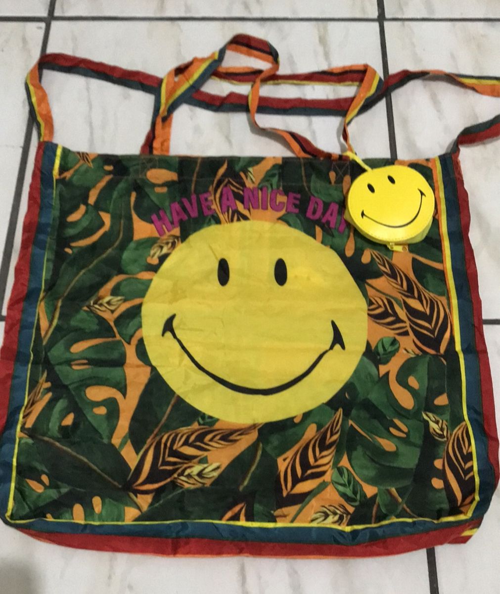 Sacola Farm Smiley | Bolsa de mão Feminina Farm Nunca Usado 76254121 ...