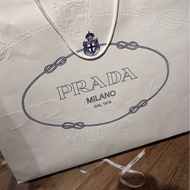 Sacola Saco Bolsa Original Prada Extra Grande | Prada Usado