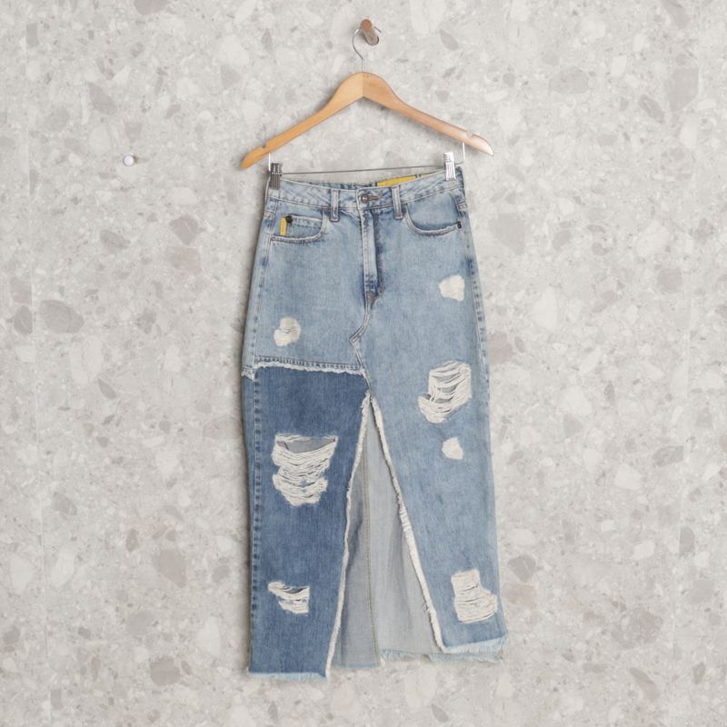 Saia jeans hot sale midi ellus