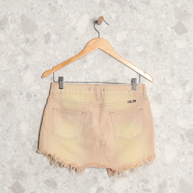 Saia Bege Jeans Curta Love Love Usado 104449425 enjoei