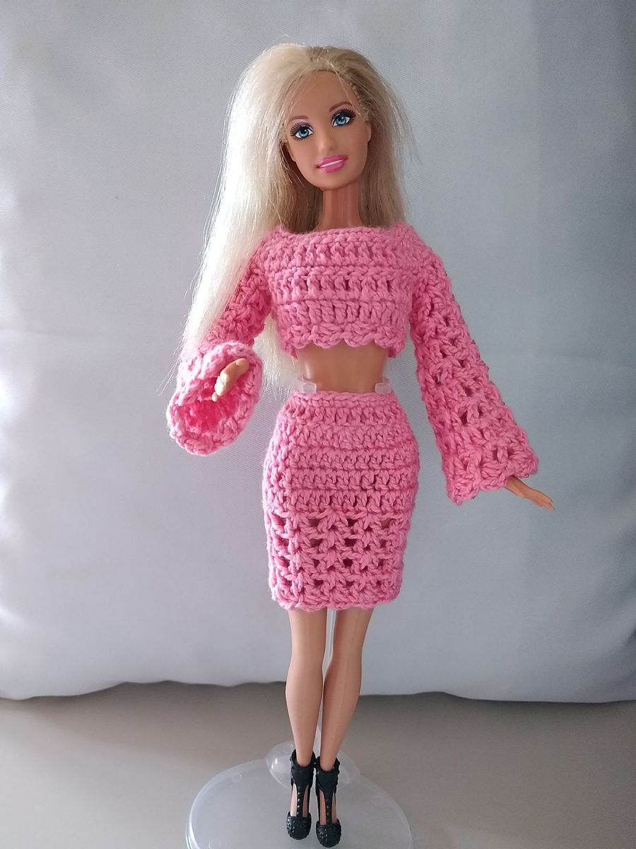 Blusa em crochê para Barbie - passo a passo - Crochê aula 2 