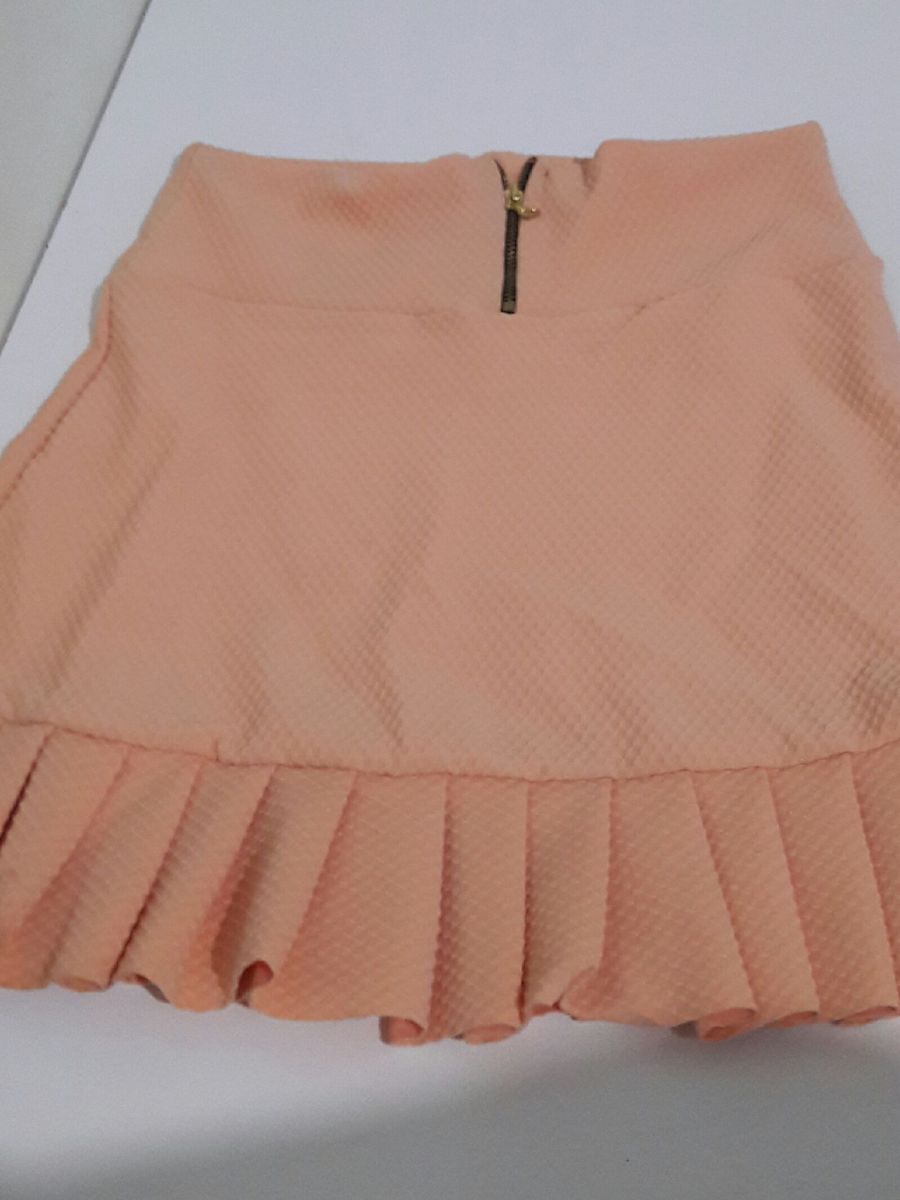 saia com babado curta