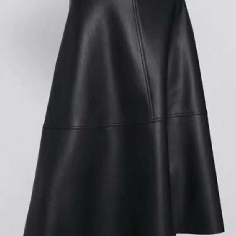 Saia Lápis Saia Preta Zara Saia De Couro Midi Zara Saia Midi Couro