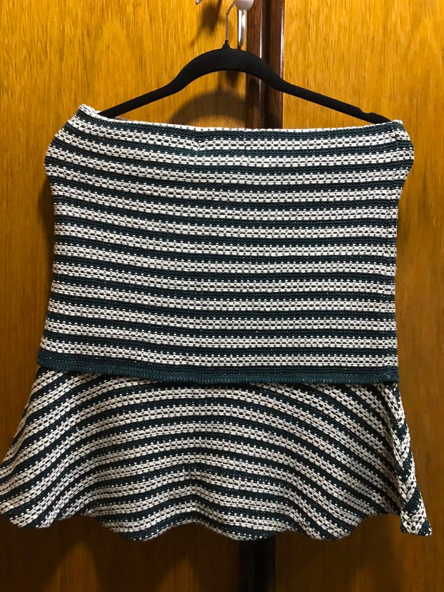 saia tricot com fio metalizado - saias ateen