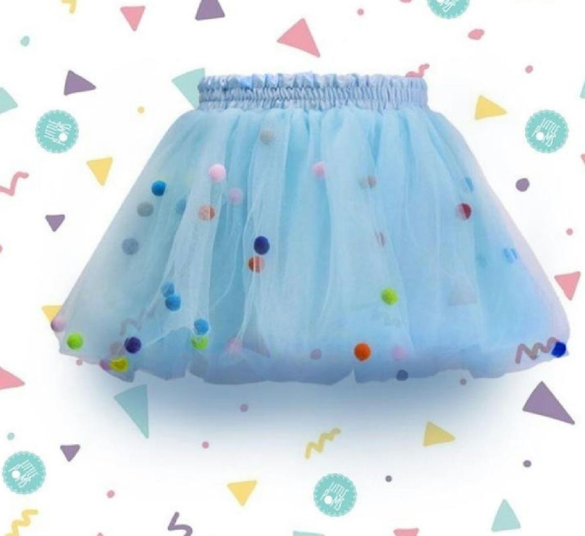 saia de tule com bolinha