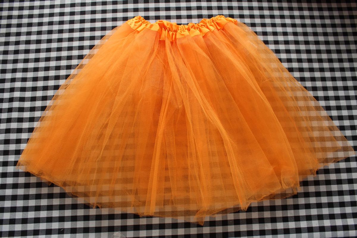 saia de tule neon infantil