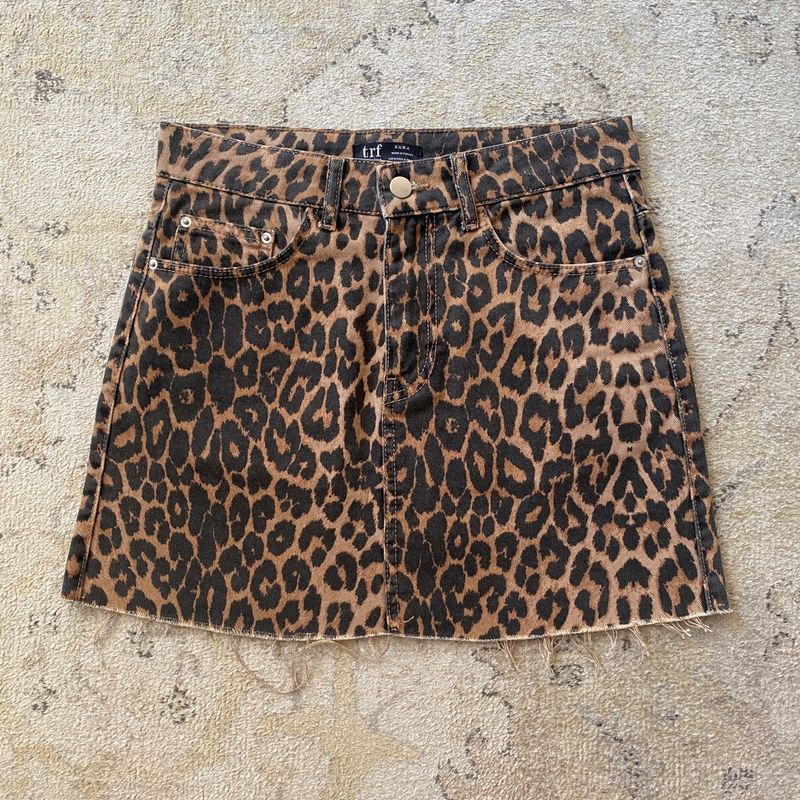 Saia hot sale leopardo zara