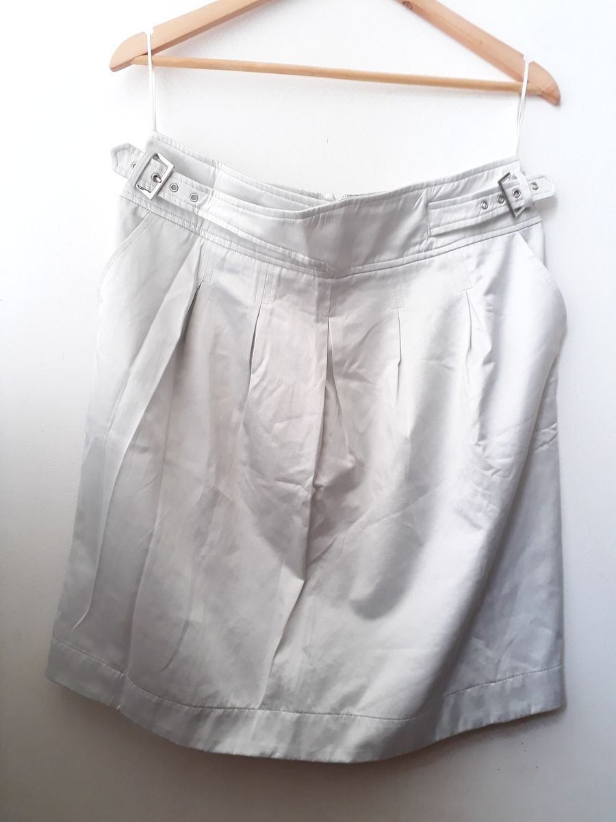 saias de brim acetinado