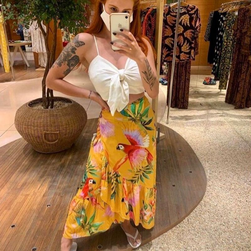 Saia Envelope Pareô Farm Arara Farm Usado 126190183 enjoei