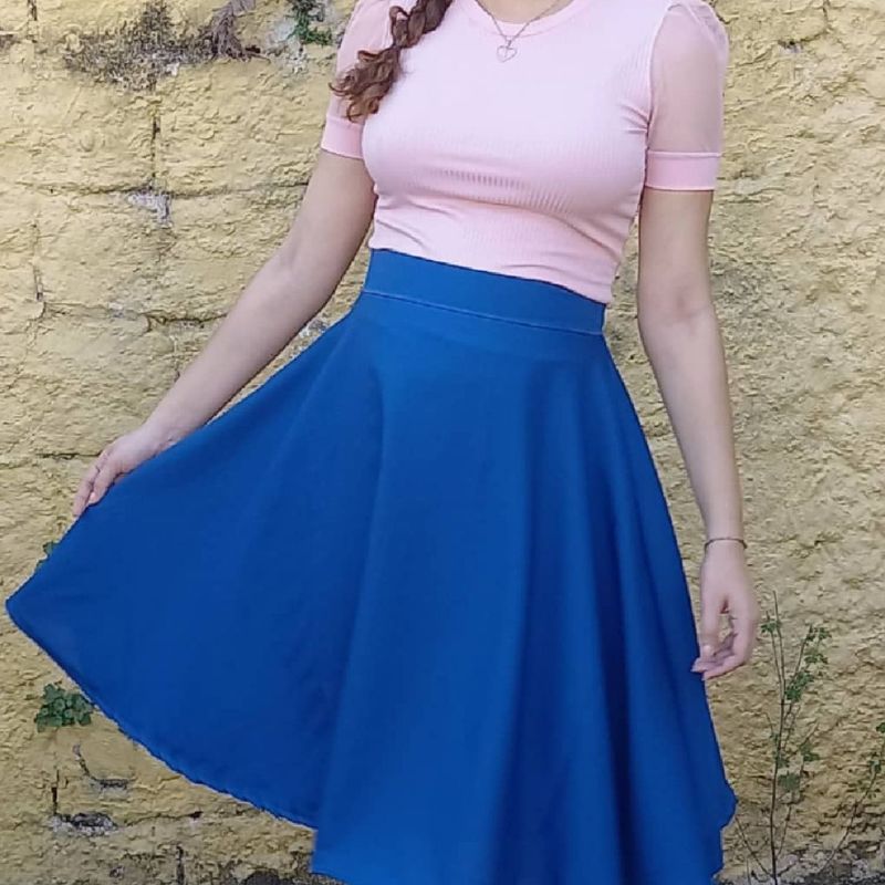Saia gode sale azul royal