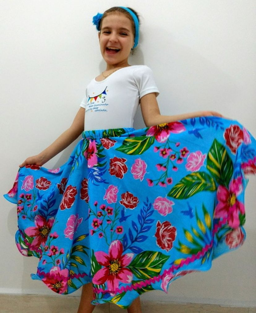 Saia Infantil de Chita Pra Carimbó Ou Festa Junina | Roupa Infantil ...