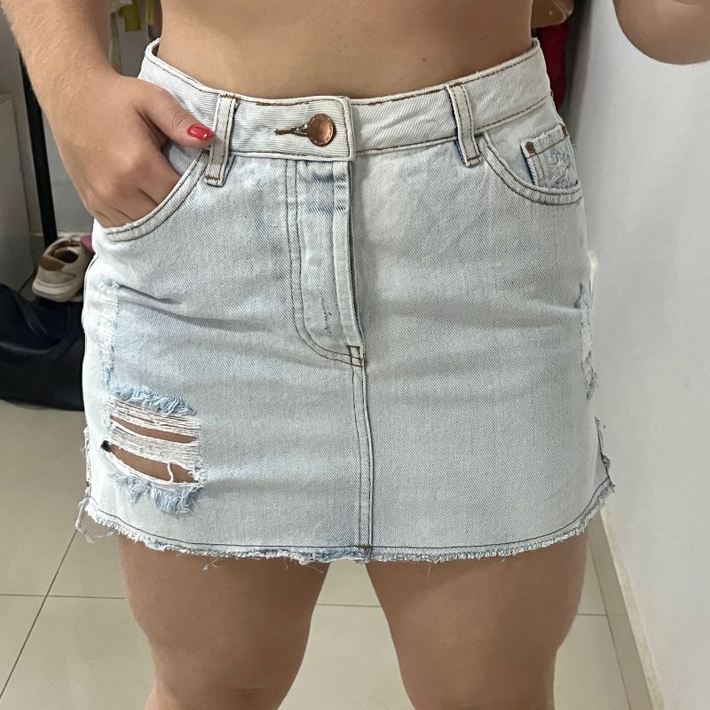 Saia best sale jeans adolescente