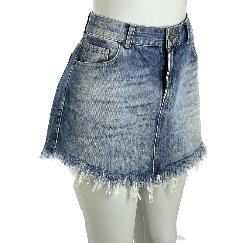 Saia Jeans Cantão Saia Feminina Cantão Usado 83633329 enjoei