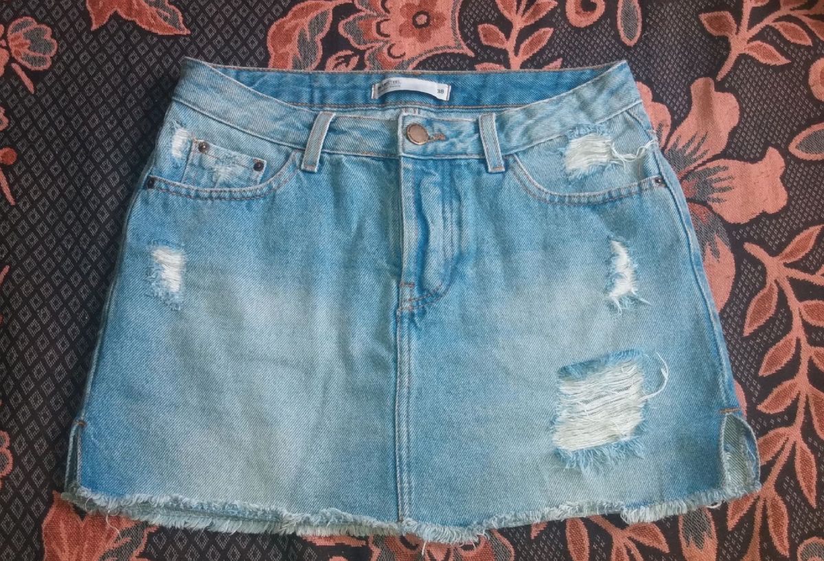 saia jeans curta renner