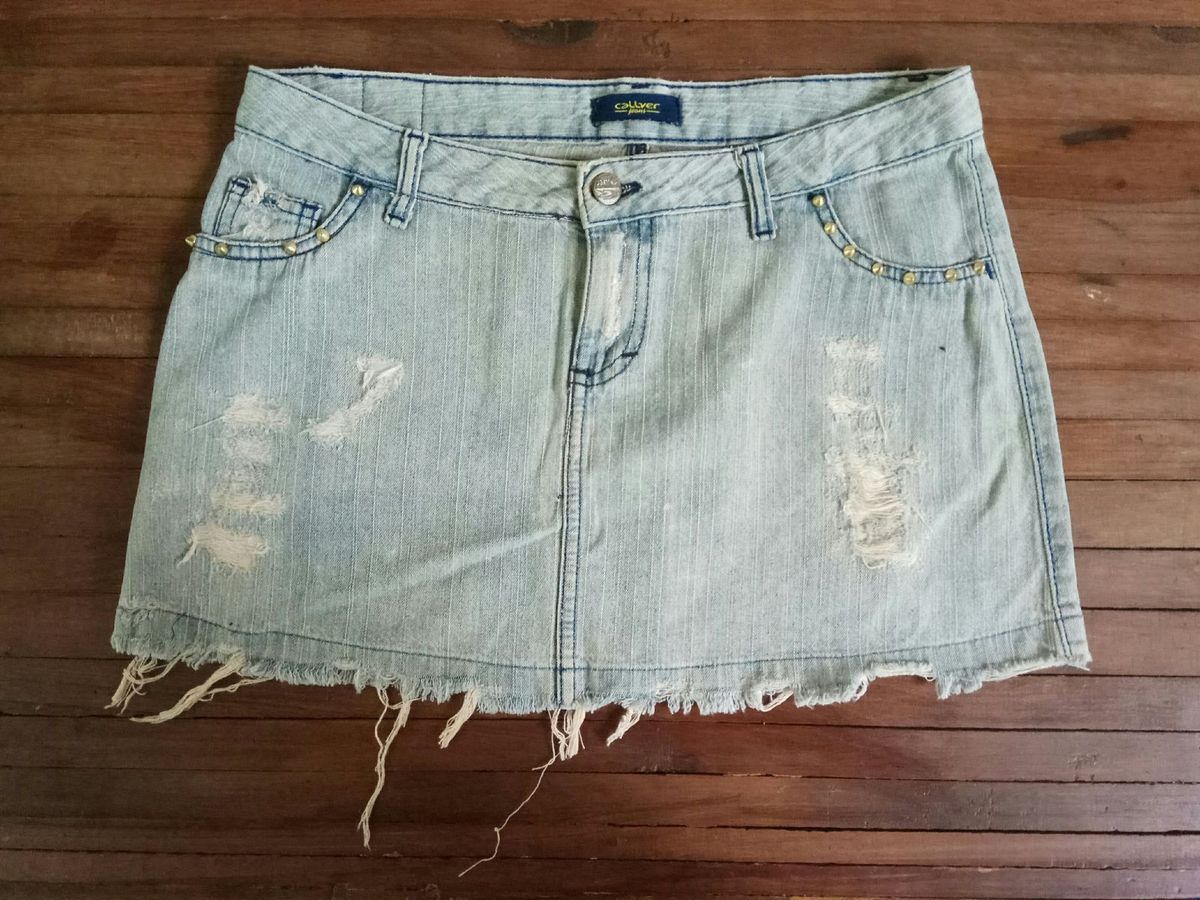 saia jeans customizada