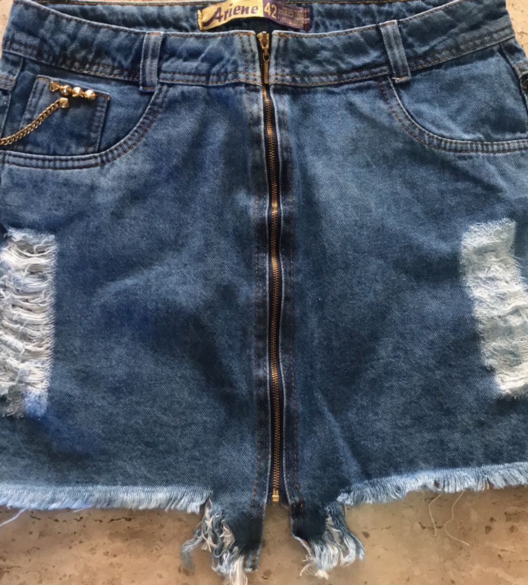 saia jeans customizada