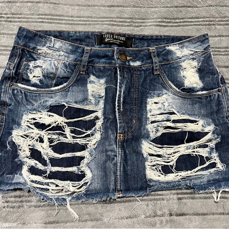 Bermuda Jeans Boyfriend Destroyed Cintura Baixa - Farm Mobile