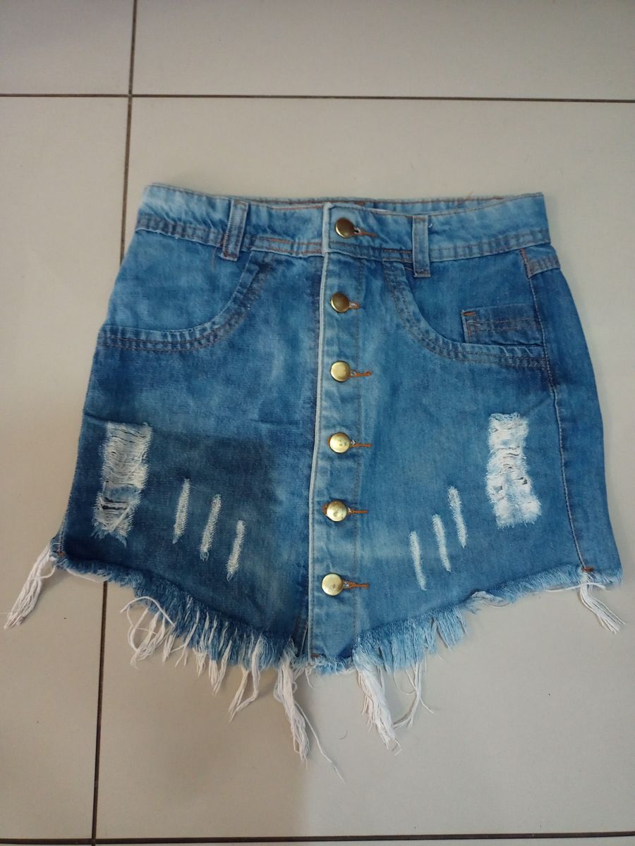 Saia jeans sale em v