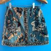 saia jeans estampa floral farm - outros farm