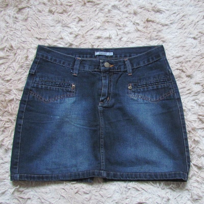 Saia Jeans Feminina Marisa Mediana Tam 40 Saia Feminina Marisa Usado  77107632 enjoei