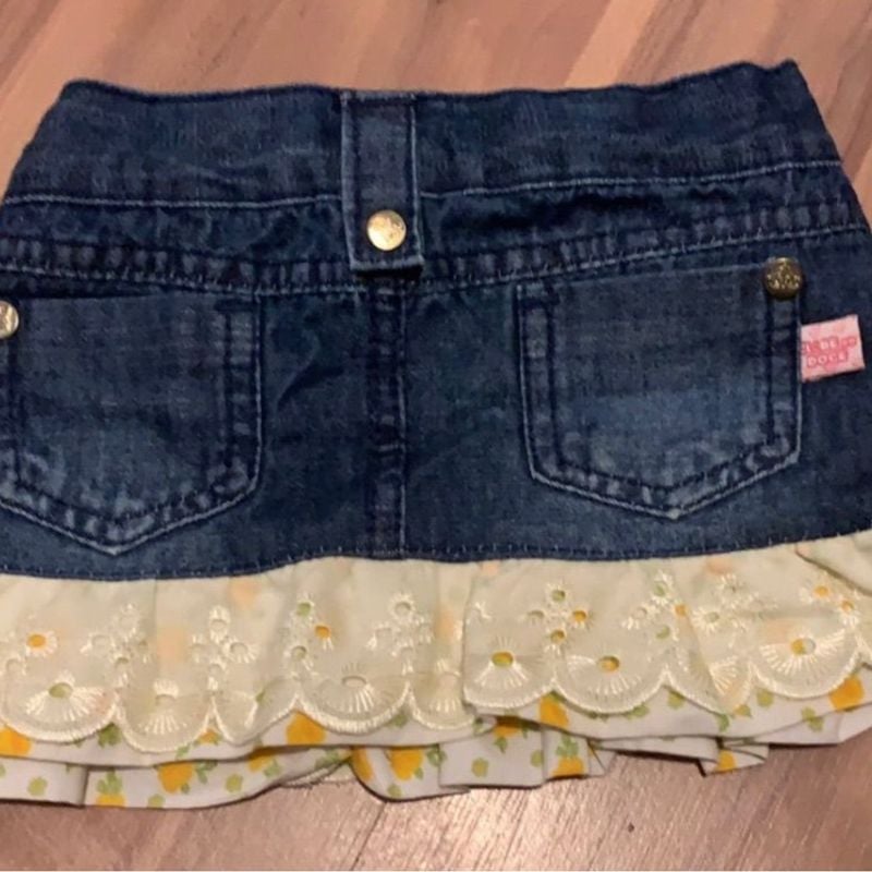 Saia jeans best sale de bebe