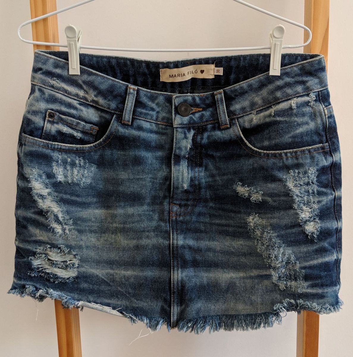 saia jeans maria filo - saias maria-filo