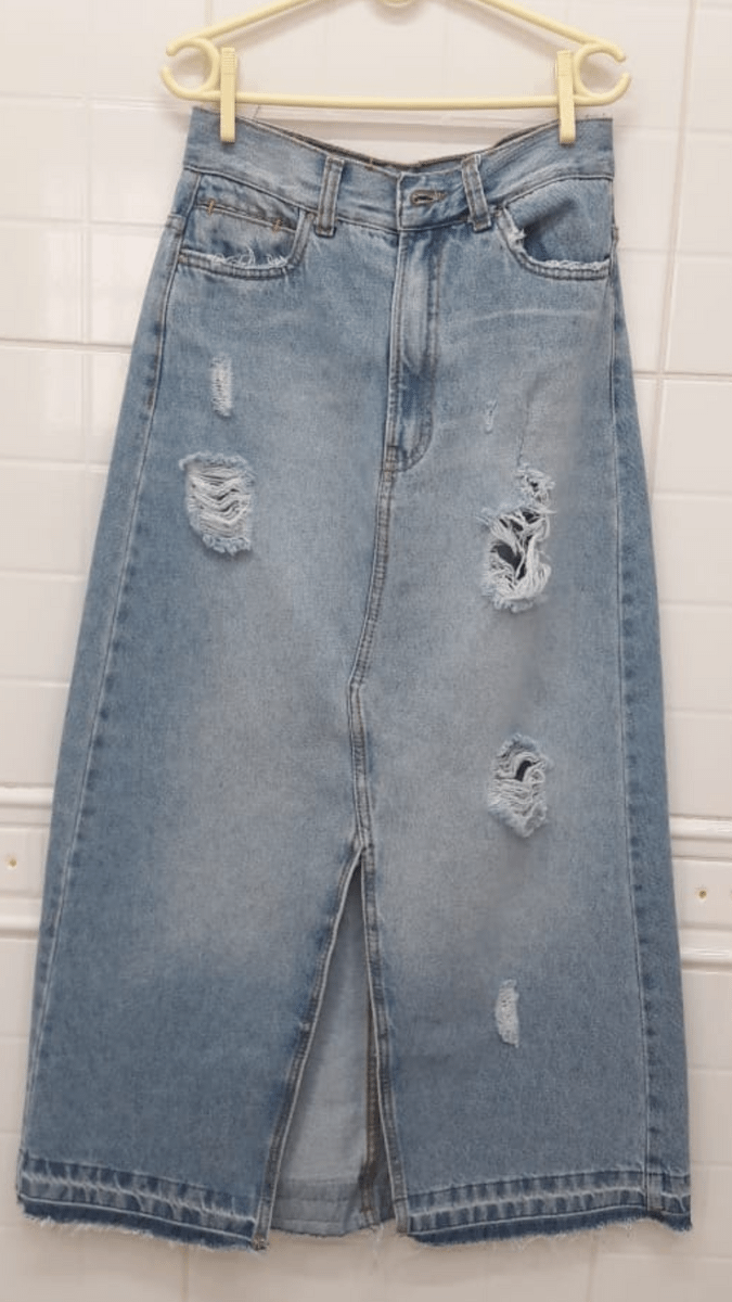 saia jeans midi renner