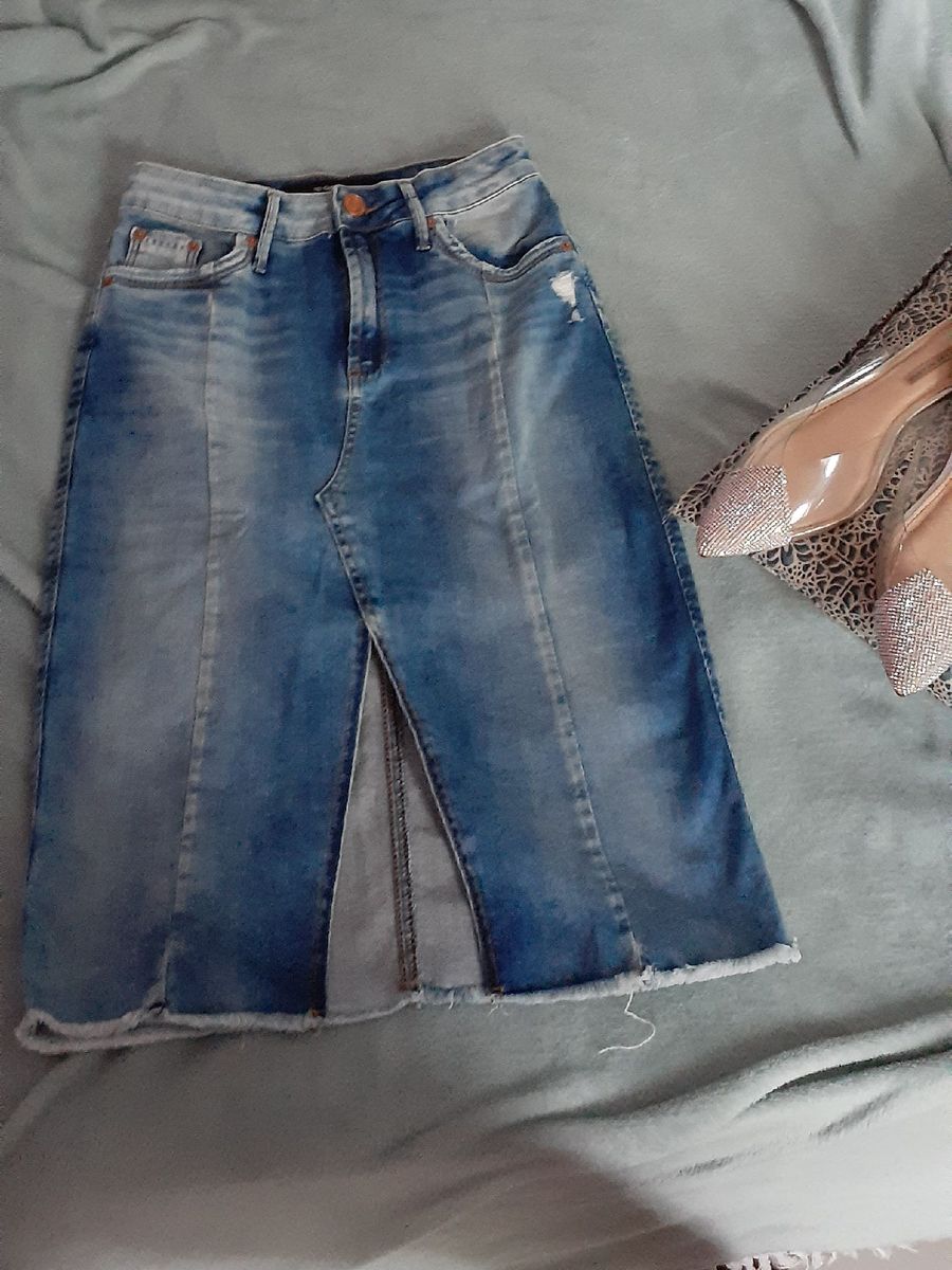 saia jeans midi damyller