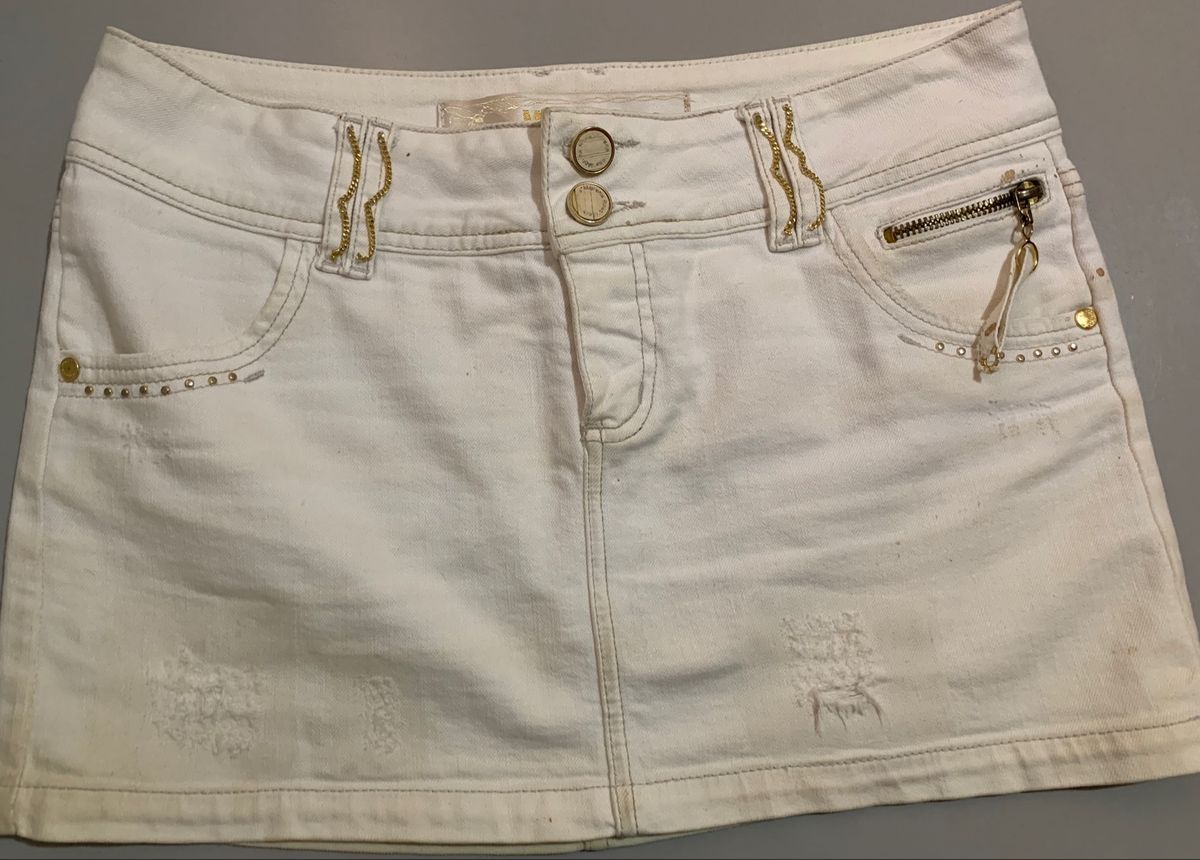 saia jeans morena rosa