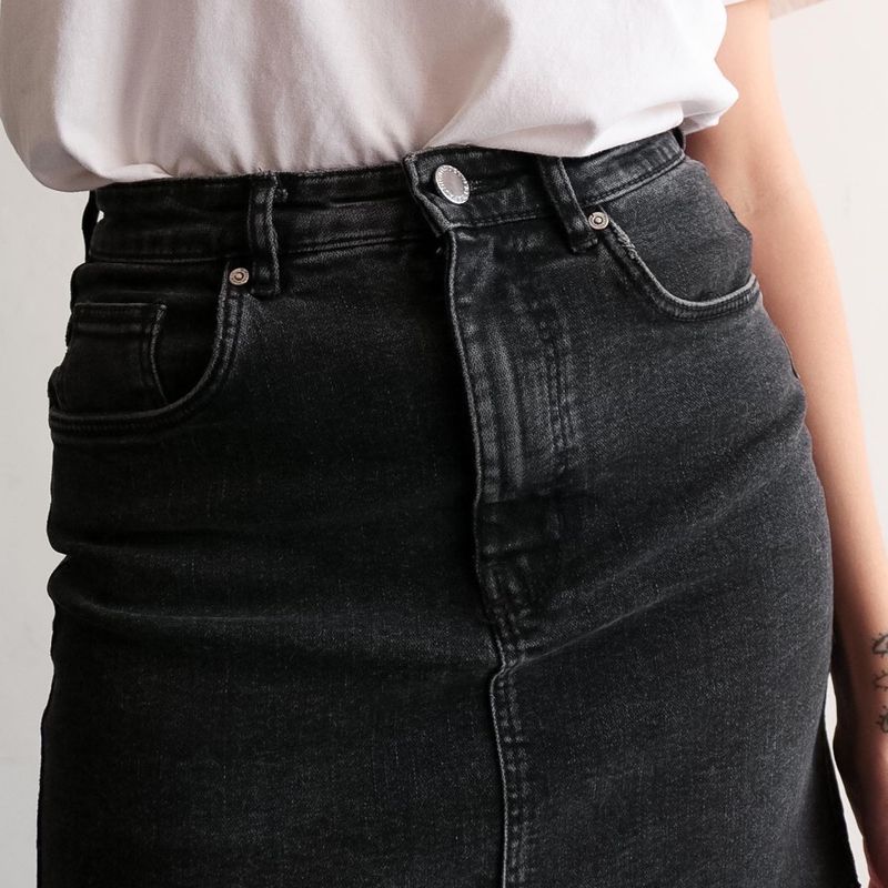 Saia Jeans Preta Zara Saia Feminina Zara Usado 69658538 enjoei