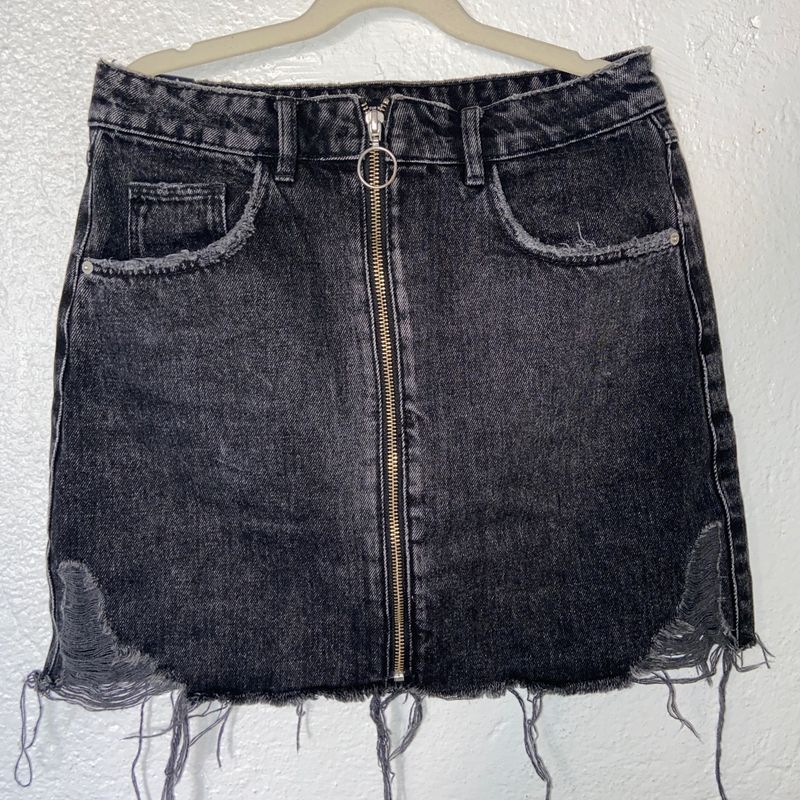 Denim Saias Zara 2018 Saia Jeans Preta, Zara Saia Feminina Zara