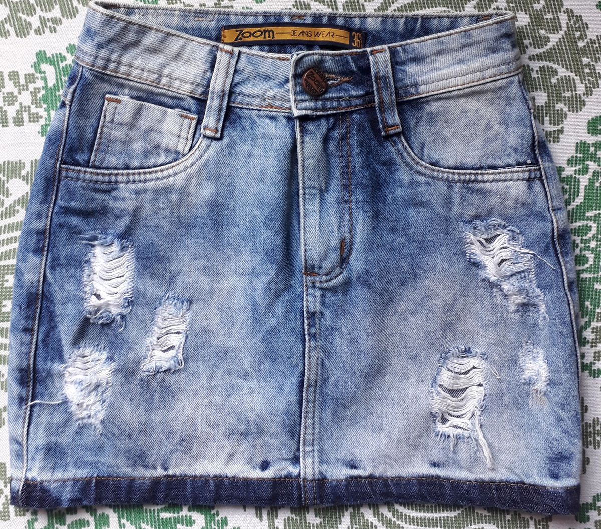 saia jeans rasgadinha