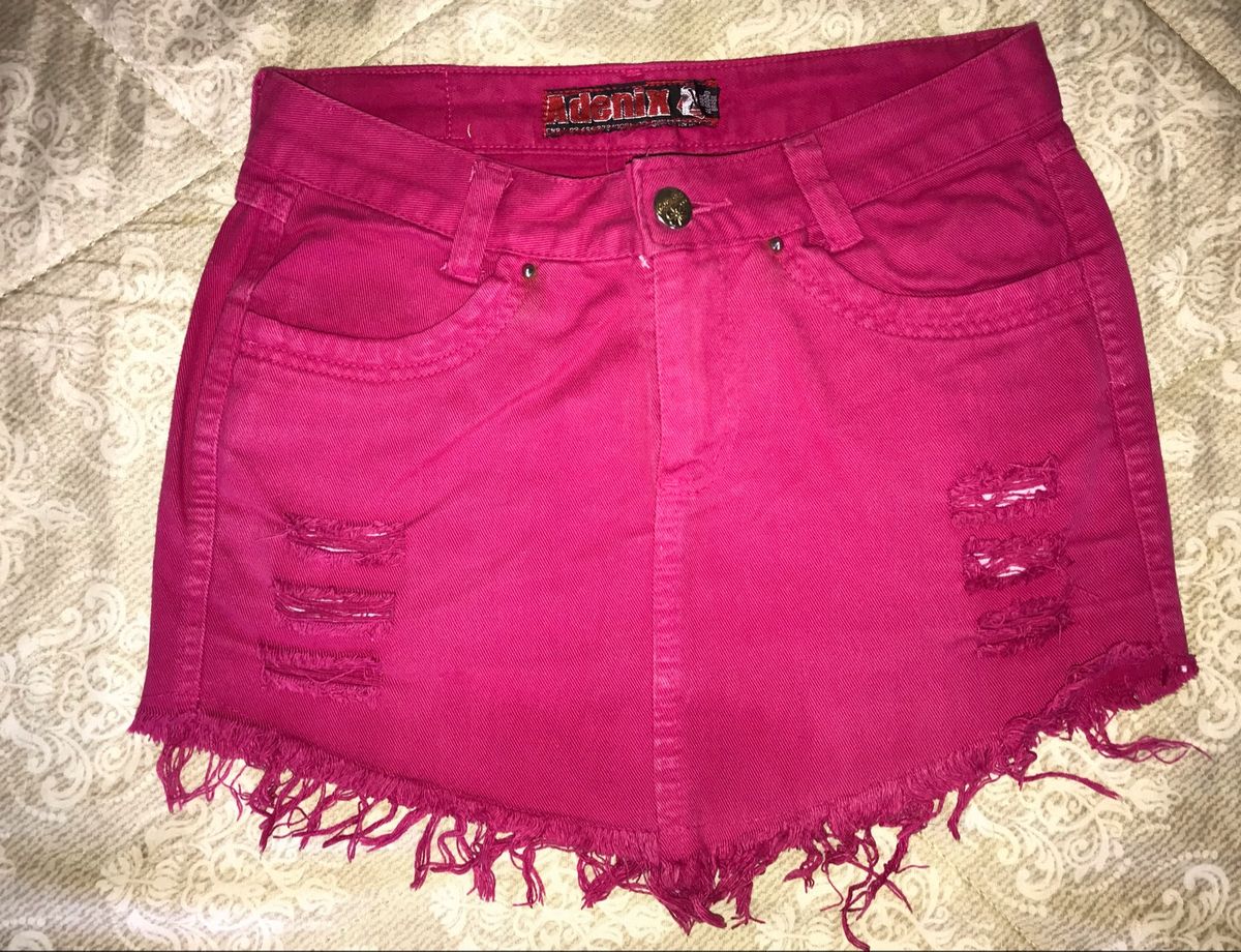 Saia rosa hot sale jeans