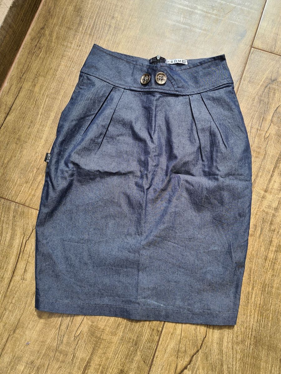saia jeans tubinho