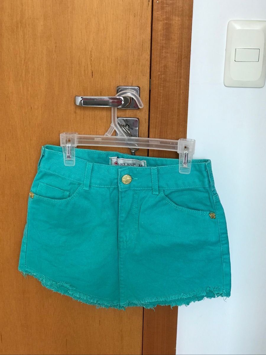 saia jeans verde