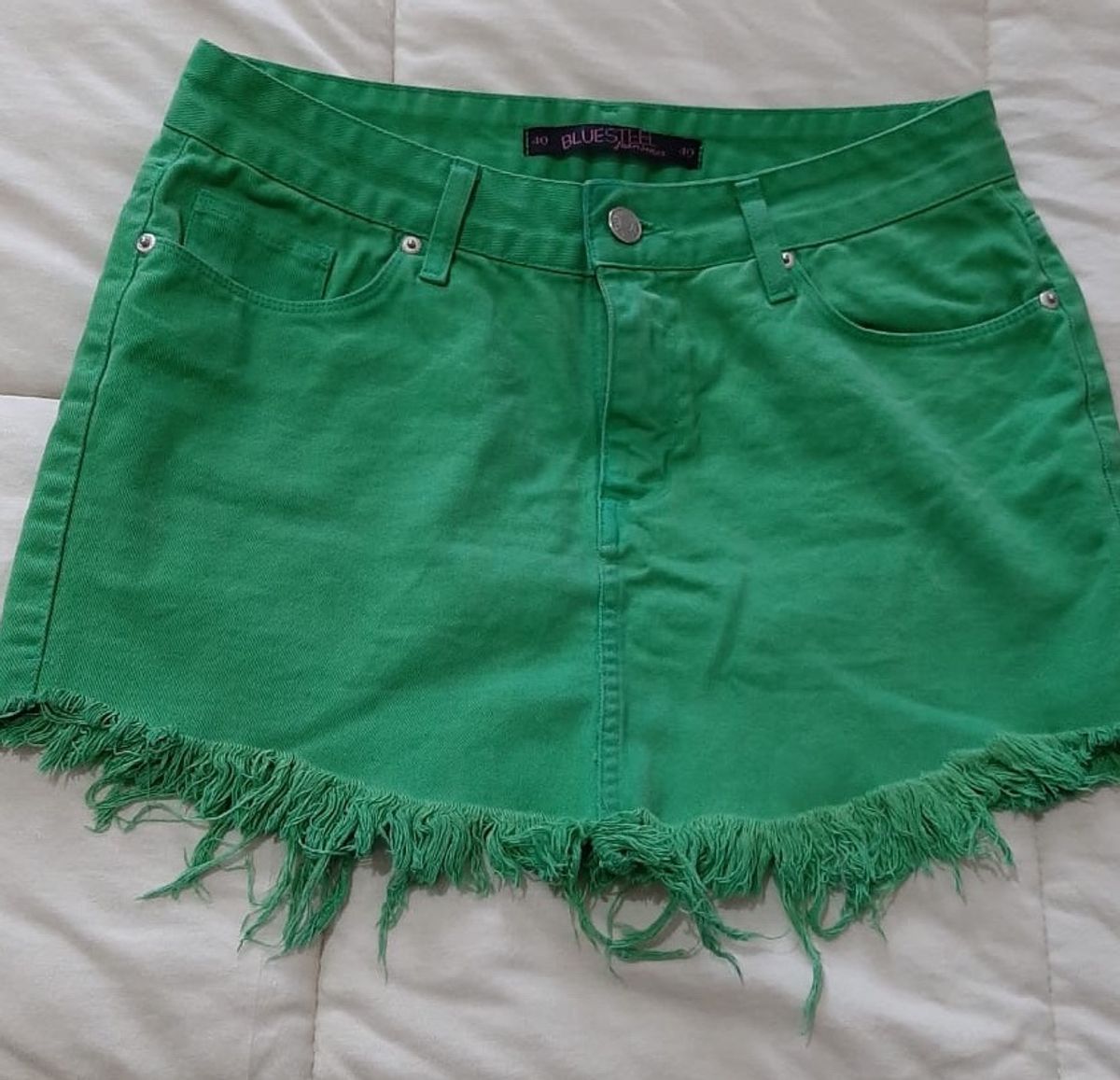 saia jeans verde