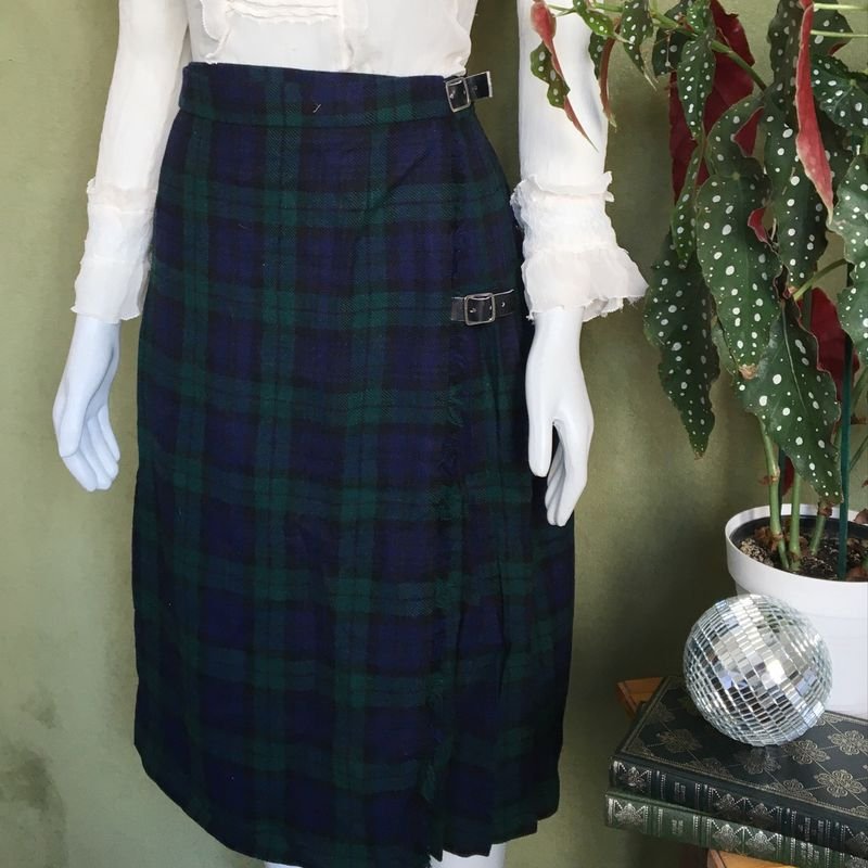 saia kilt xadrez com fundo preto