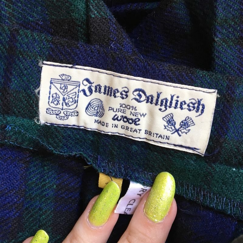 Saia kilt de lã xadrez (Deep Royal) - Mulheres