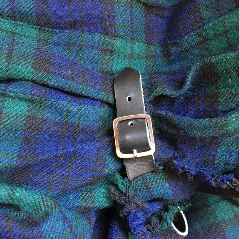 Saia kilt de lã xadrez (Deep Royal) - Mulheres