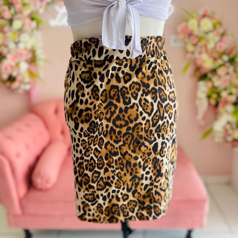 Saia lapis hot sale animal print