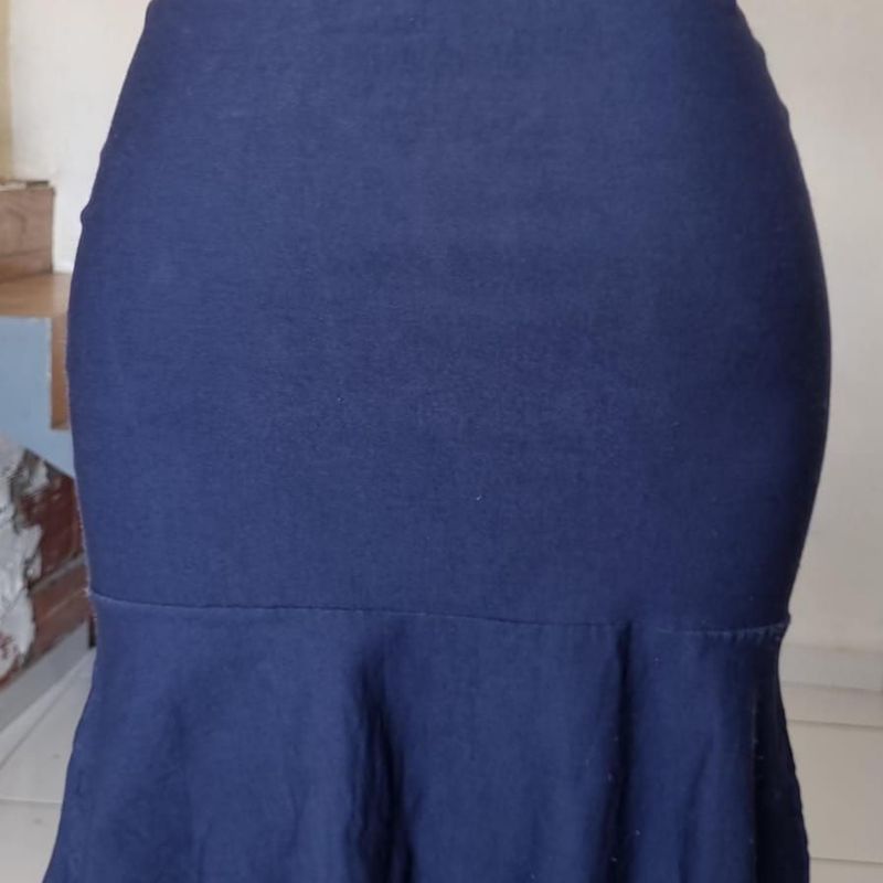 Saia Longa Azul Saia Feminina Divina Saia Usado 96502495 enjoei
