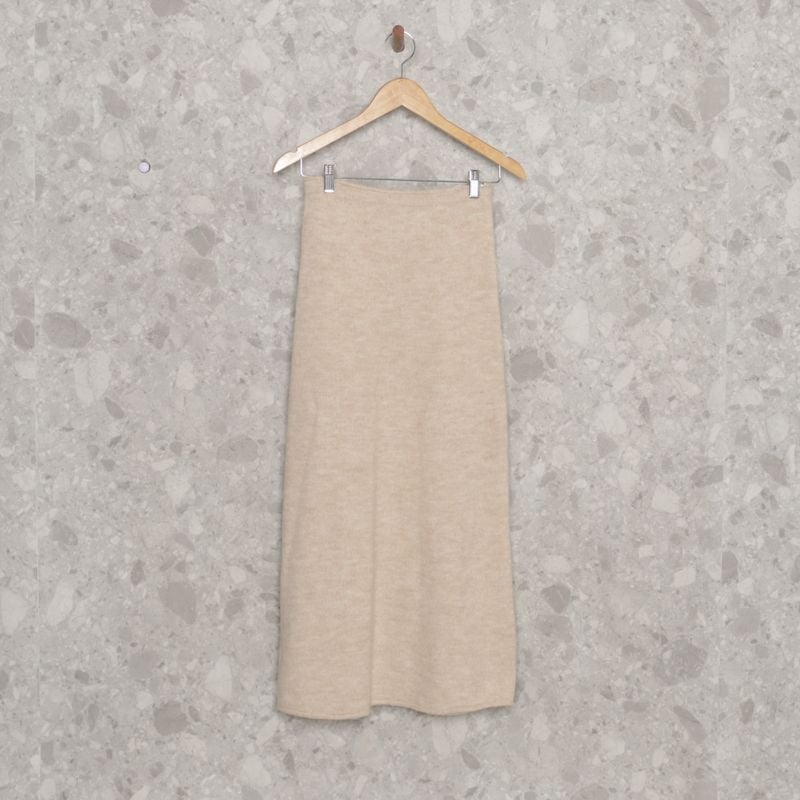 Saia Longa Bege Tricot Zara Saia Feminina Zara Usado 94770916 enjoei