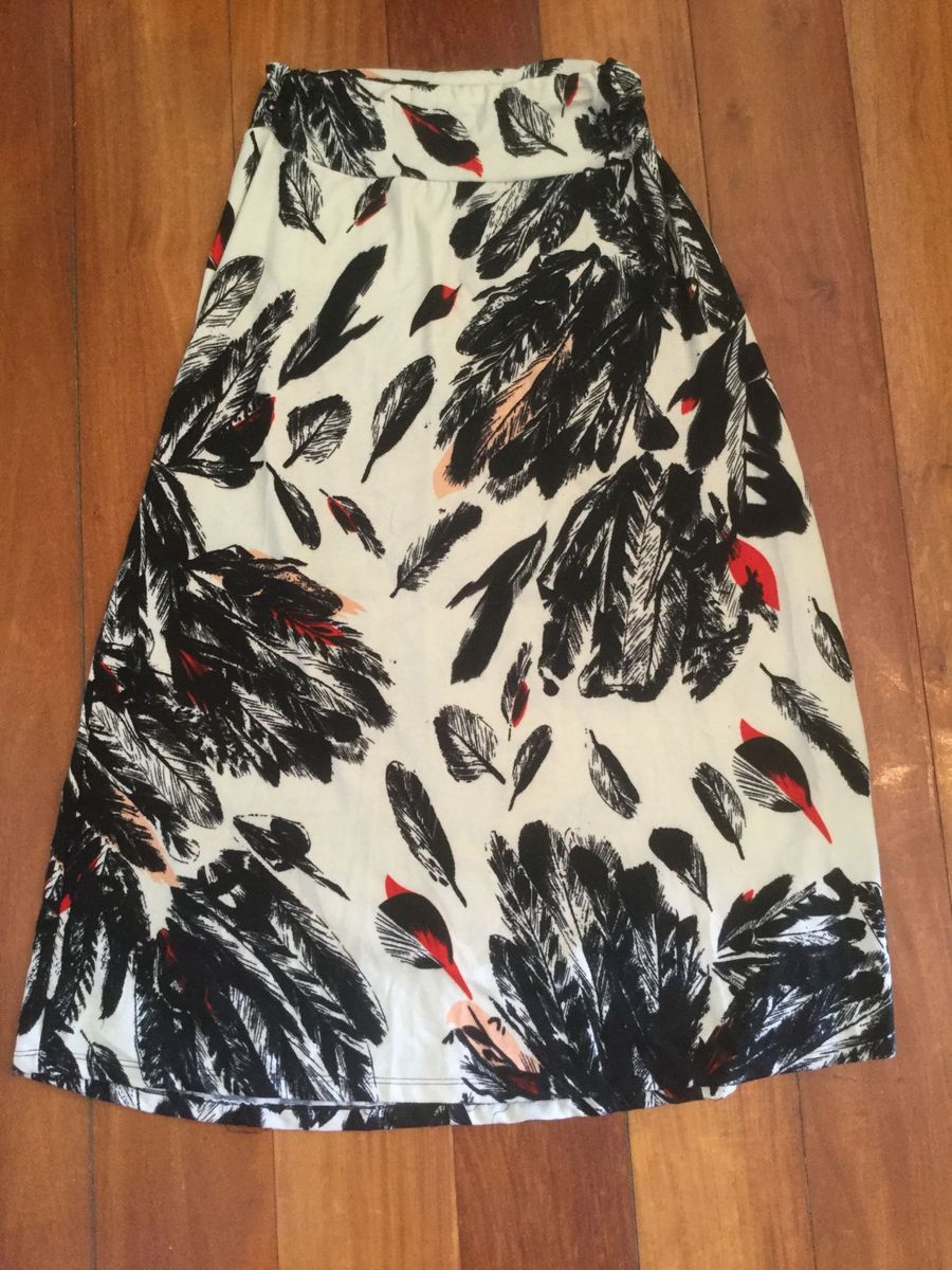 saia de malha estampada