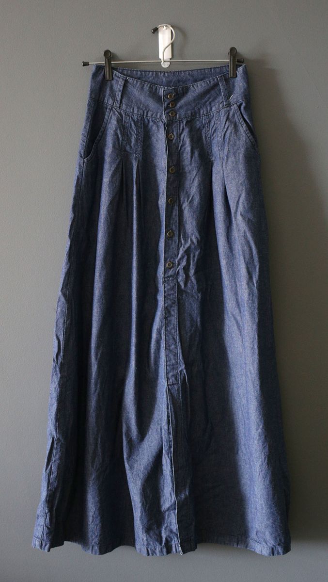 saia longa jeans renner