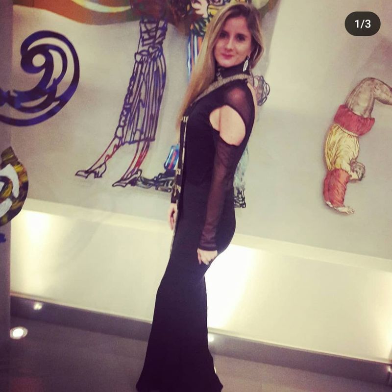 Saia longa hot sale lurex plissada