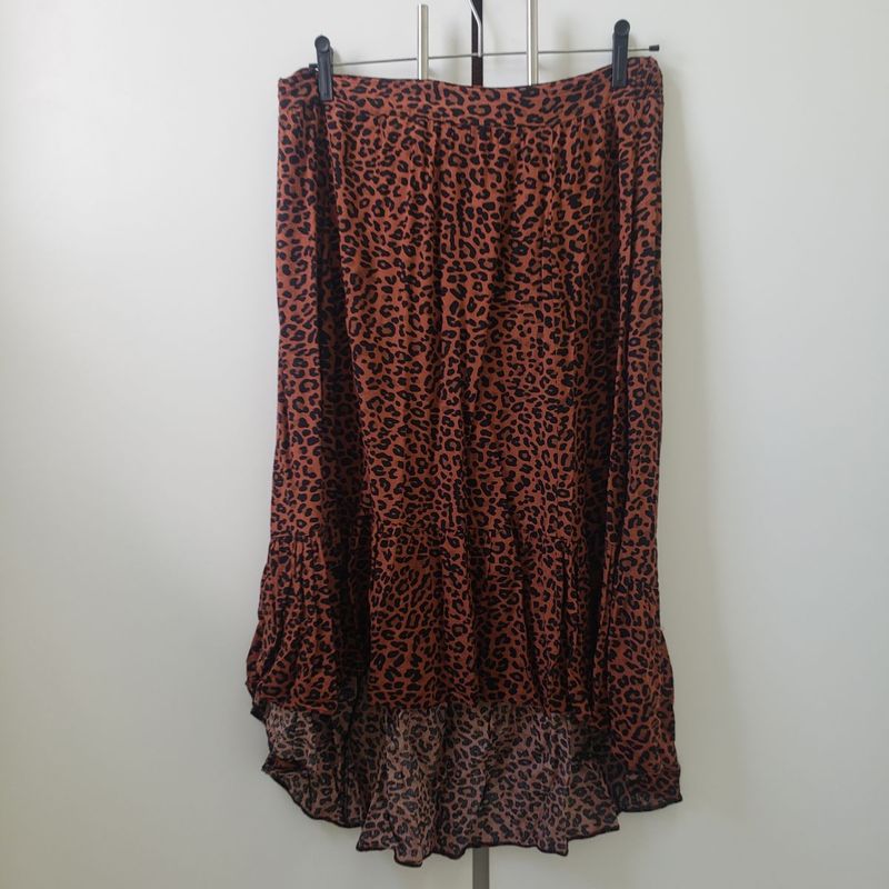 Saia midi store animal print renner