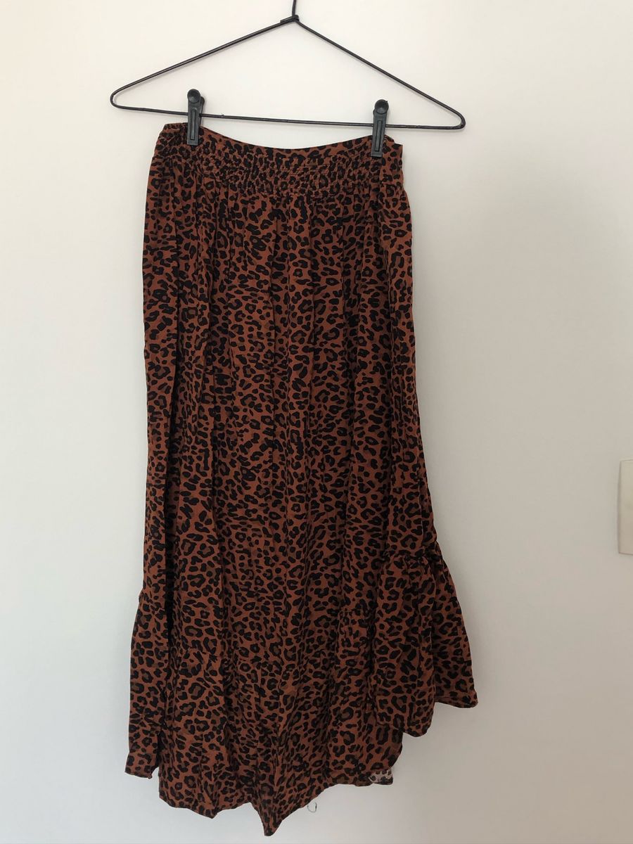 saia midi animal print renner