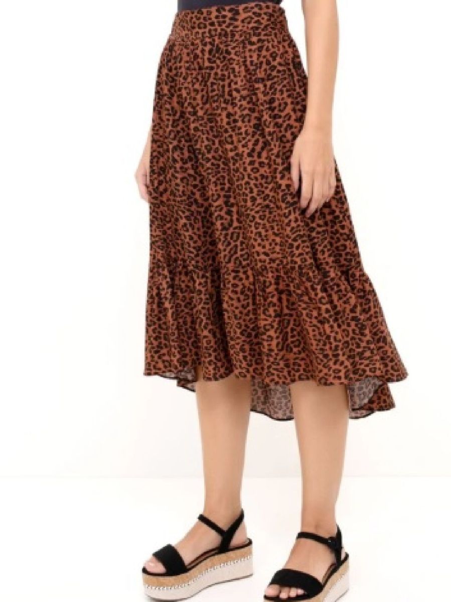 vestido animal print renner